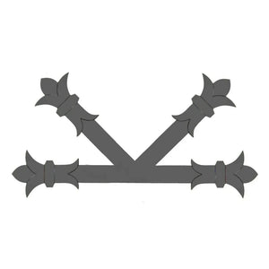 Babylonian Fleur De Lis Iron "K" Plate - Old West Iron