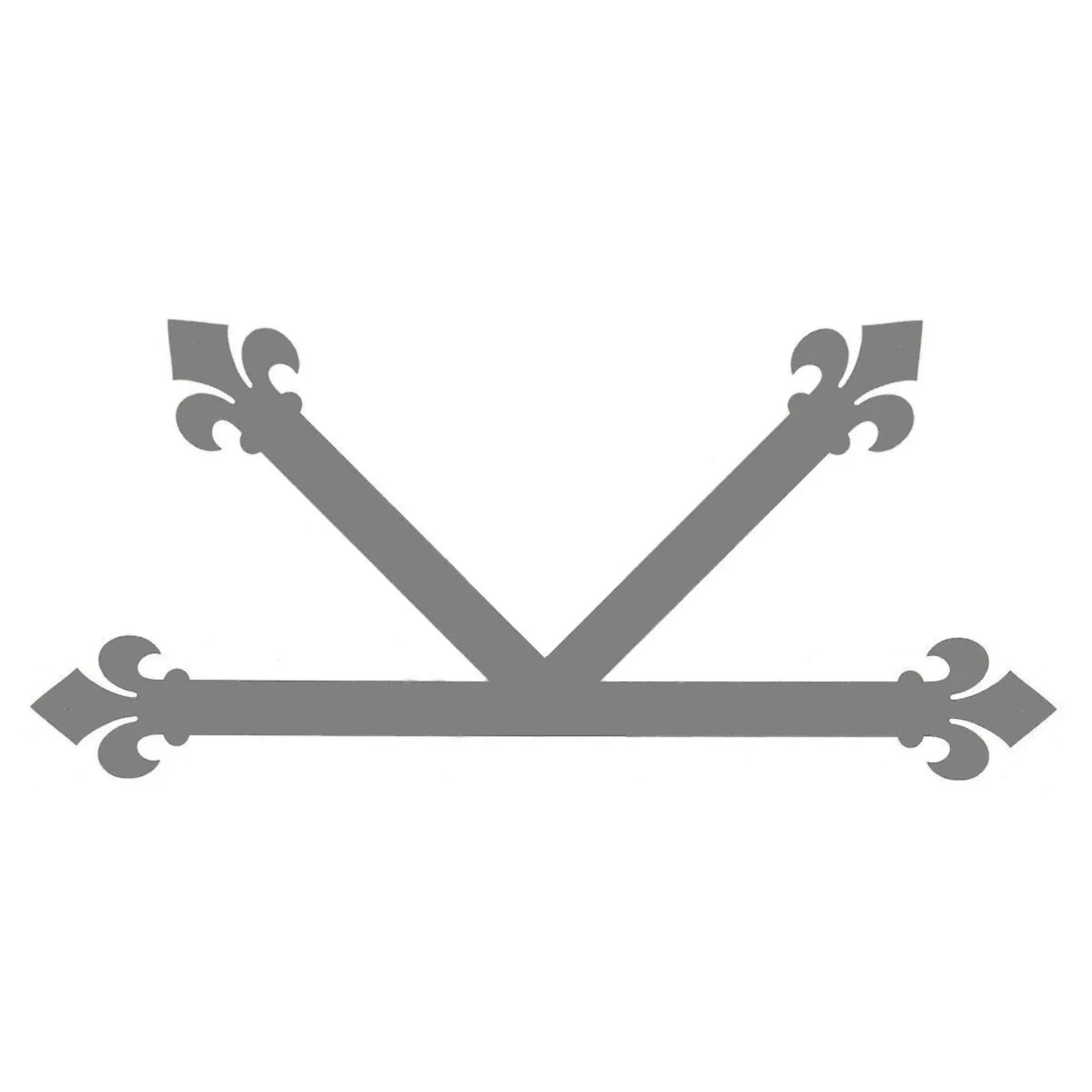 Dunmow Crest Fleur De Lis Iron "K" Plate - Old West Iron