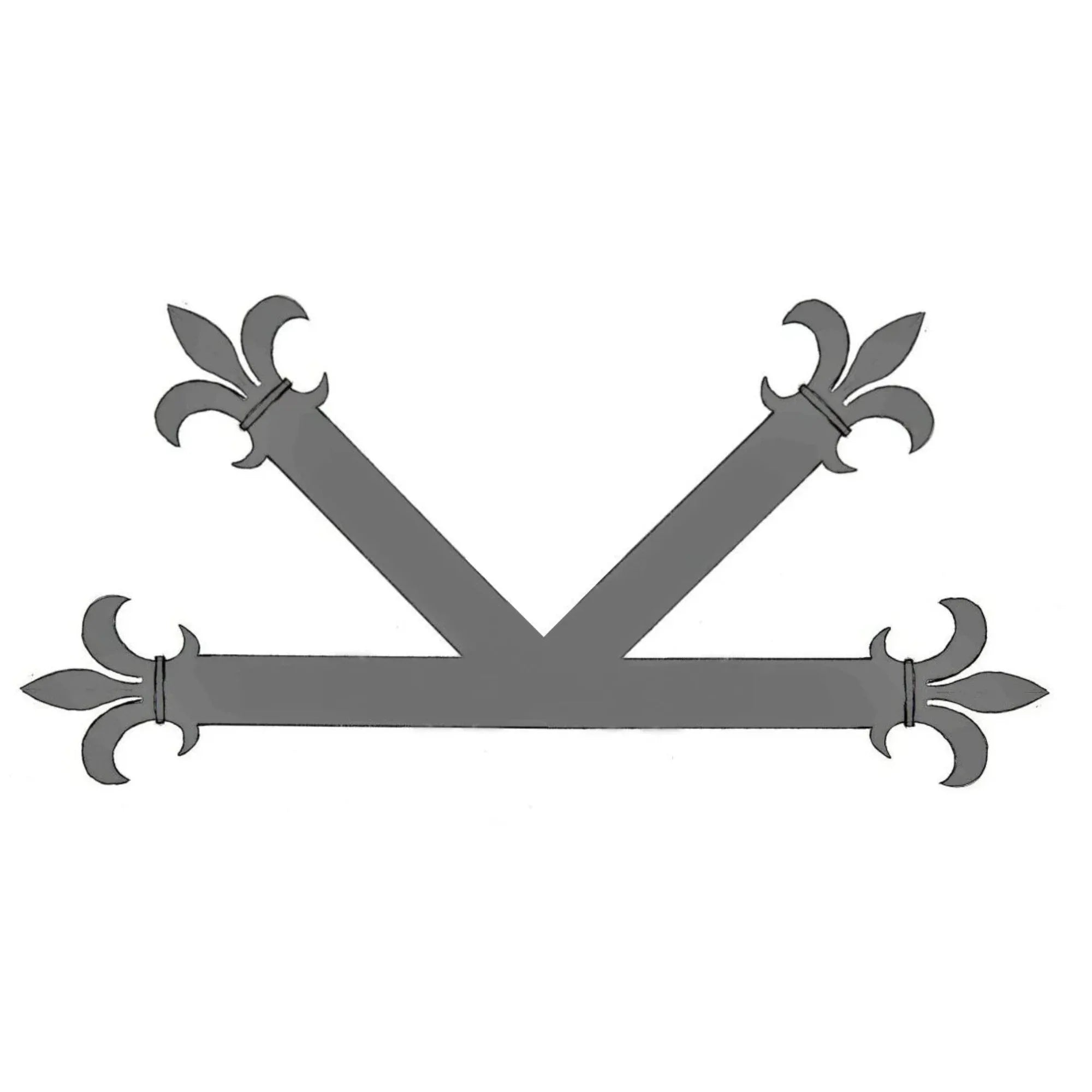 Egyptian Fleur De Lis Iron "K" Plate - Old West Iron