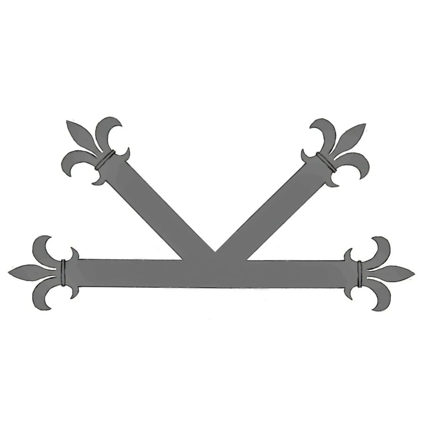 Egyptian Fleur De Lis Iron "K" Plate - Old West Iron