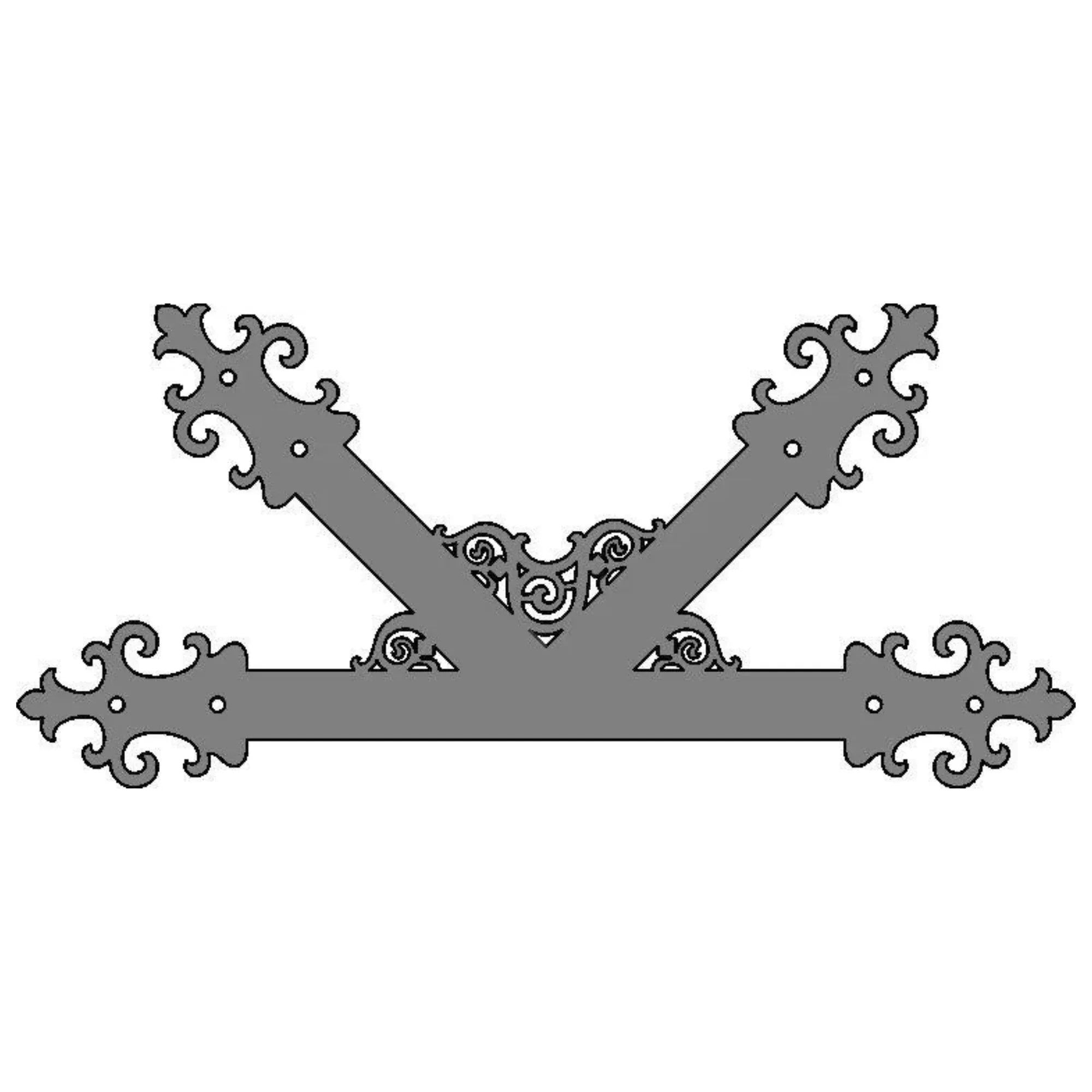 Gothic Cathedral Iron "K" Plate - Old West Iron