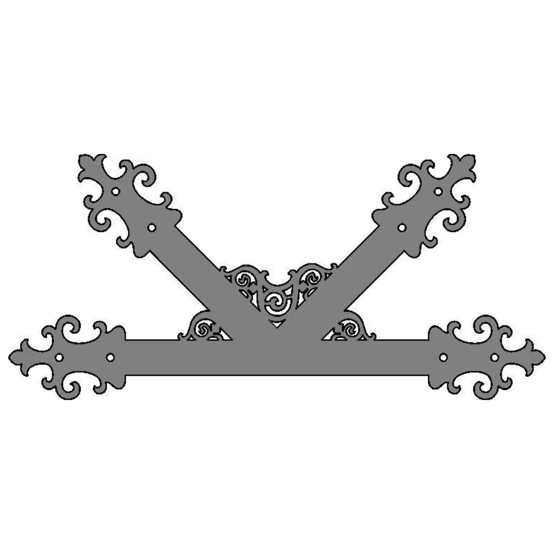 Gothic Cathedral Iron "K" Plate - Old West Iron