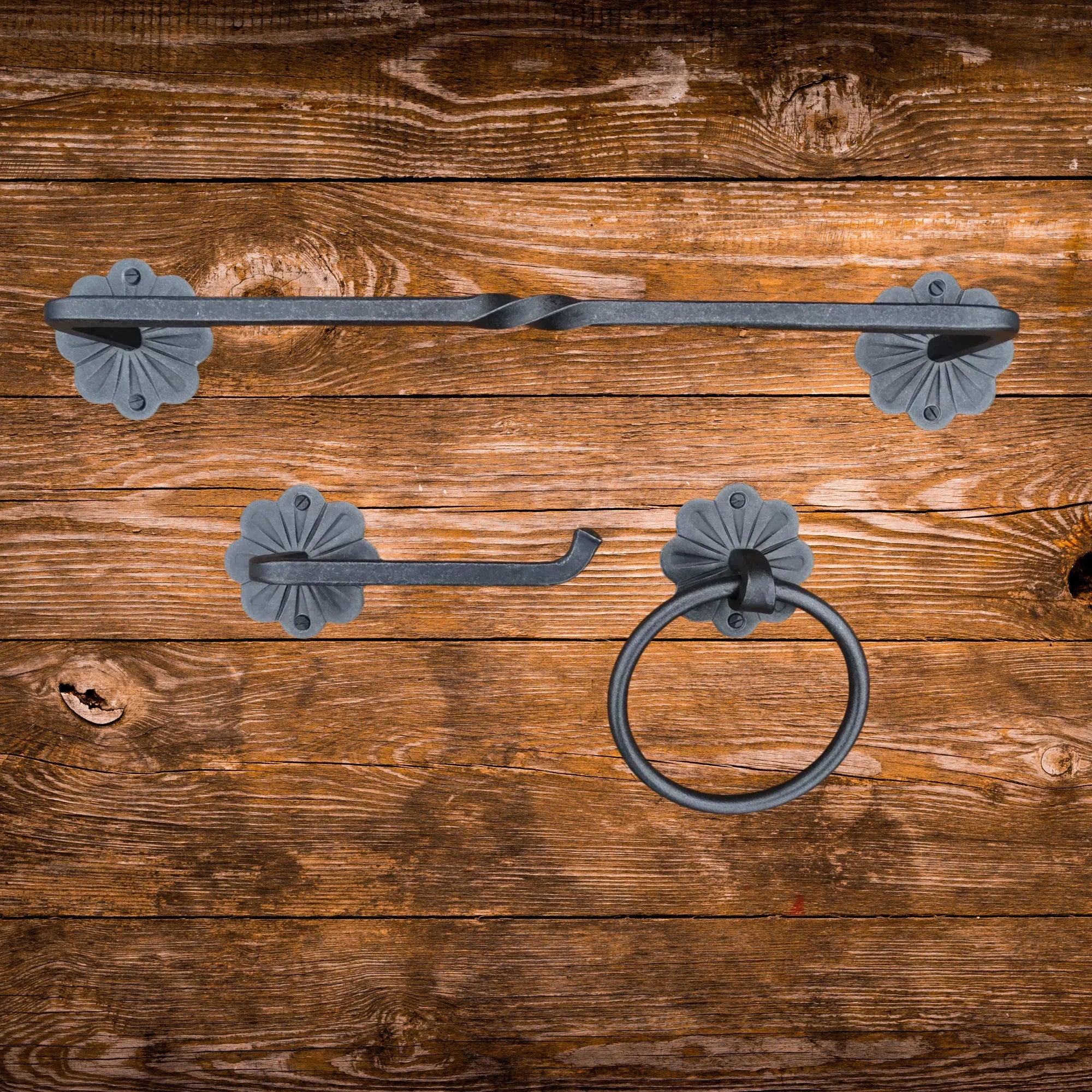 Iron Towel Ring Victorian Style - Old West Iron