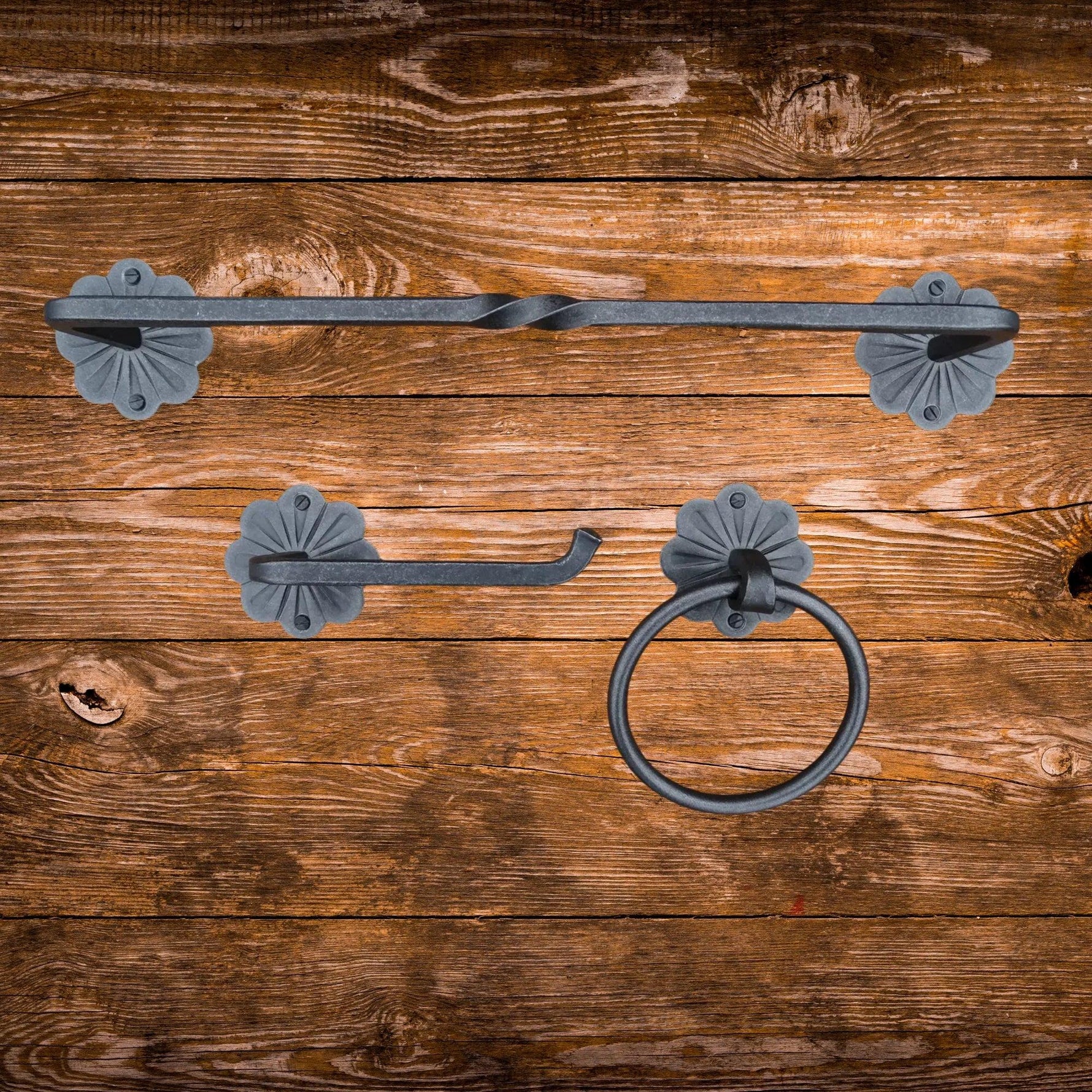 Iron Towel Ring Victorian Style - Old West Iron
