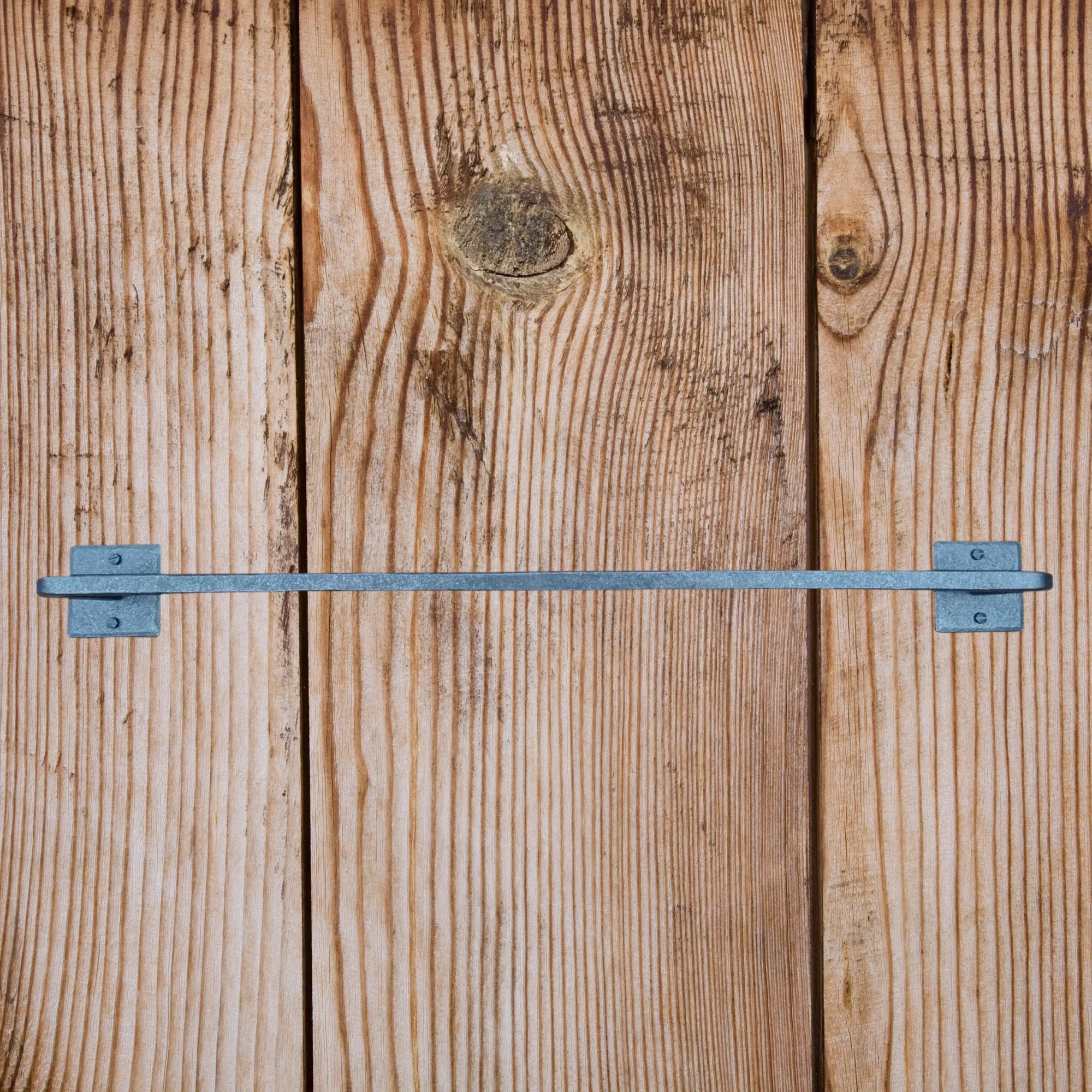 Classic Iron Towel Bar - Square Backplates - Old West Iron
