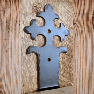 Portuguese Gothic Iron Faux Post base - Straps Only, No Base  | Not Structural - 3 1/2" x 3 1/2" / 8"