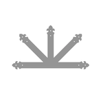 British Fleur De Lis Iron Center Plate