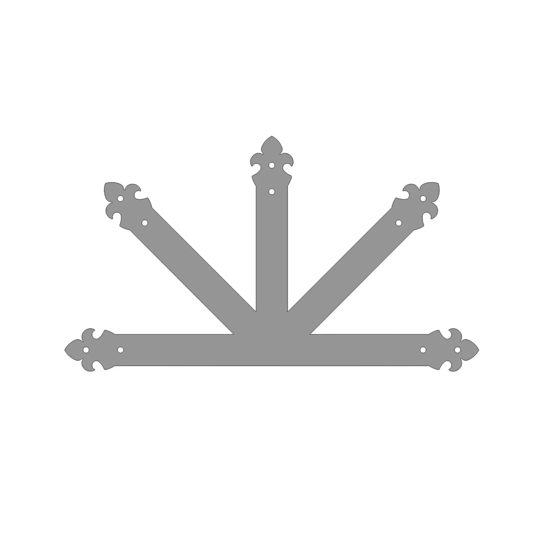 British Fleur De Lis Iron Center Plate