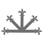 Plato central de hierro con flor de lis egipcia