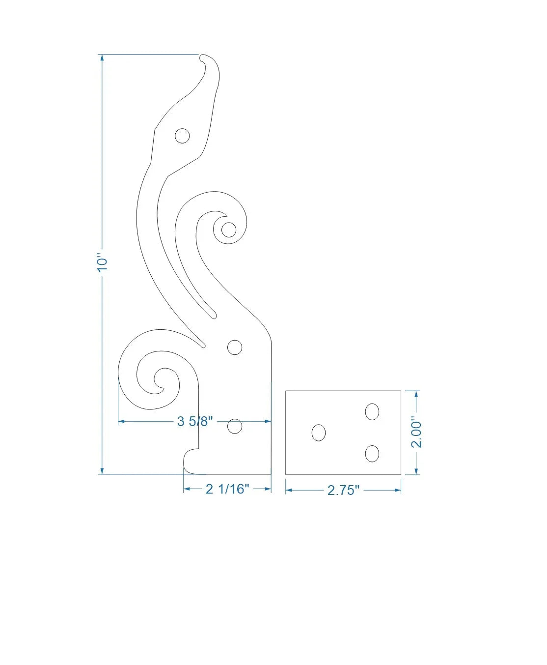 Polish Iron Hinge - Old West Iron