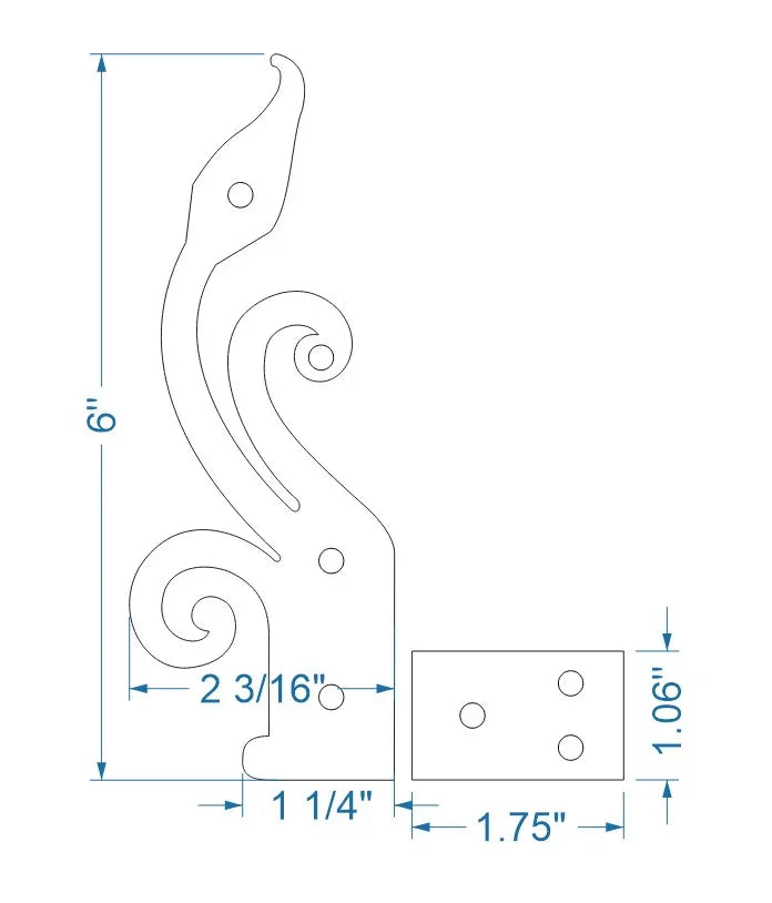 Polish Iron Hinge - Old West Iron