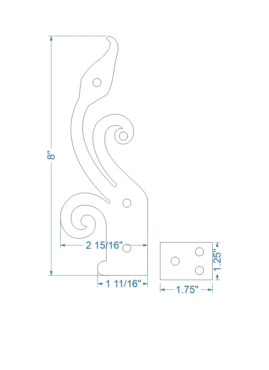 Polish Iron Hinge - Old West Iron