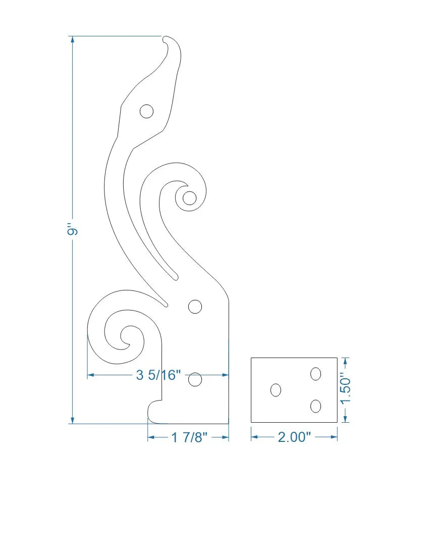 Polish Iron Hinge - Old West Iron