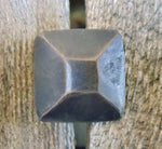 1 1/4" Square Hammered Pyramid Head Clavo / Decorative Nail Head
