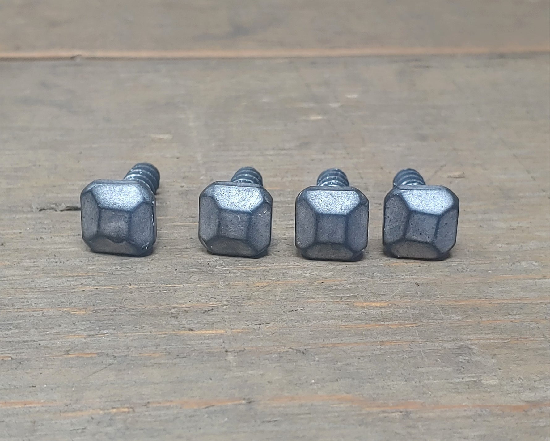 pewter low profile pyramid screws