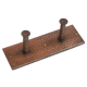 Hammered Copper Double Robe Hook Rack- Oil Rubbed Bronze Finish