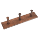 Hammered Copper Robe Hook Rack (Three Hooks) in Oil Rubbed Bronze Robe Hooks Hooks