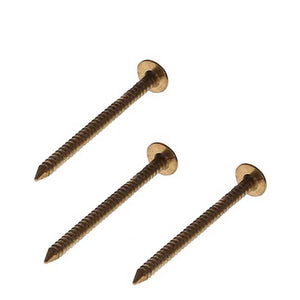 1lb Box - Silicon Bronze Ring Shank Threaded Nails - Old West Iron