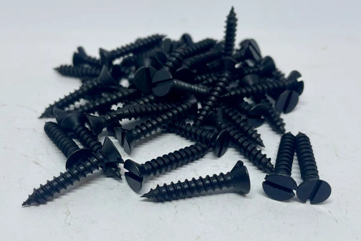 #4 X 1/2" Black Oxide Phillips Flat Head Sheetmetal Screws- Rough Lot of 50, 100 Screws Screw