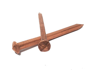 #14 x 3/4" Tiny Copper Rose Head Nail - Old West Iron