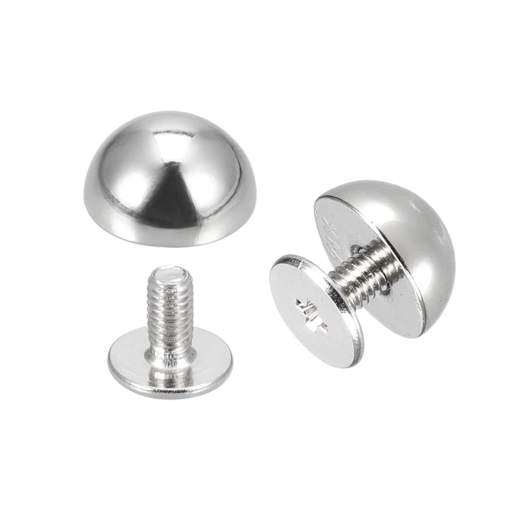Solid Screw Back Rivets - Set of 24
