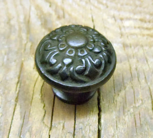 Round Fleur De Lis Cabinet Knob - Old West Iron