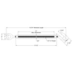 1/2" Diameter Hook to Eye Turnbuckles Hardware Turnbuckle