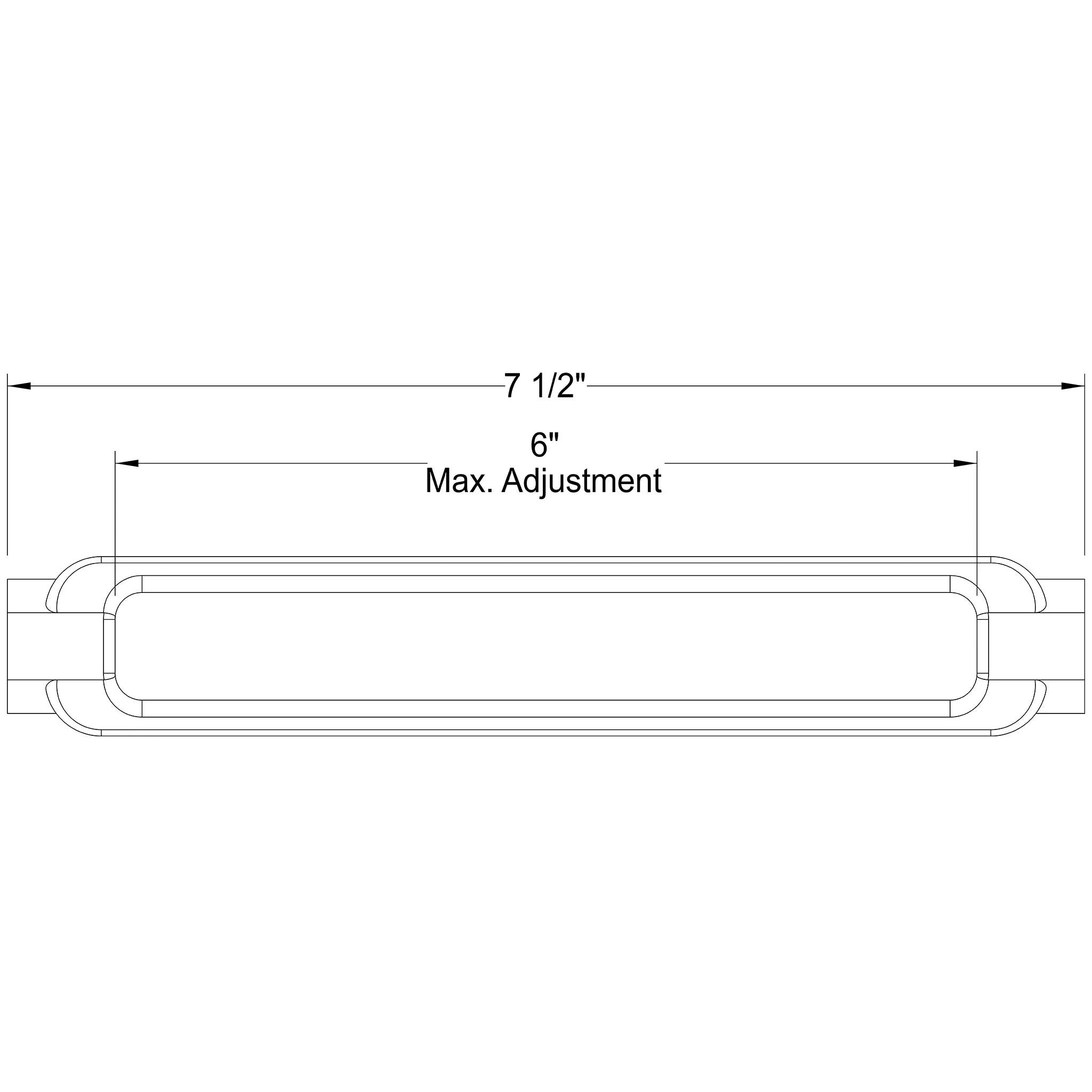 1/2" dia. Turnbuckle Body - Old West Iron