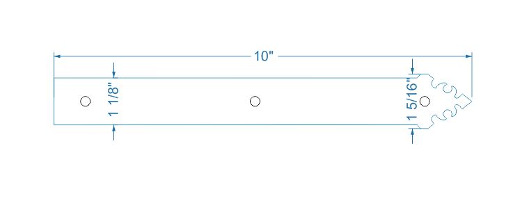 Ancient Persian Iron Garage Door Dummy Hinge Strap