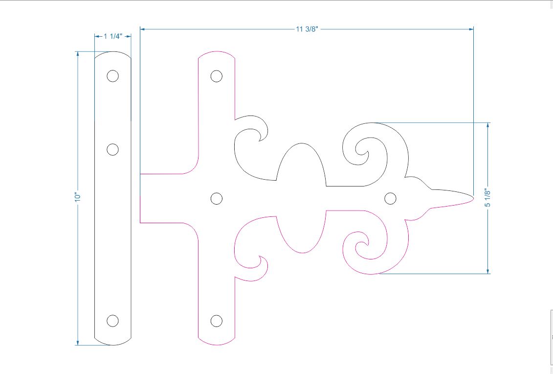 Charnière géorgienne en fer