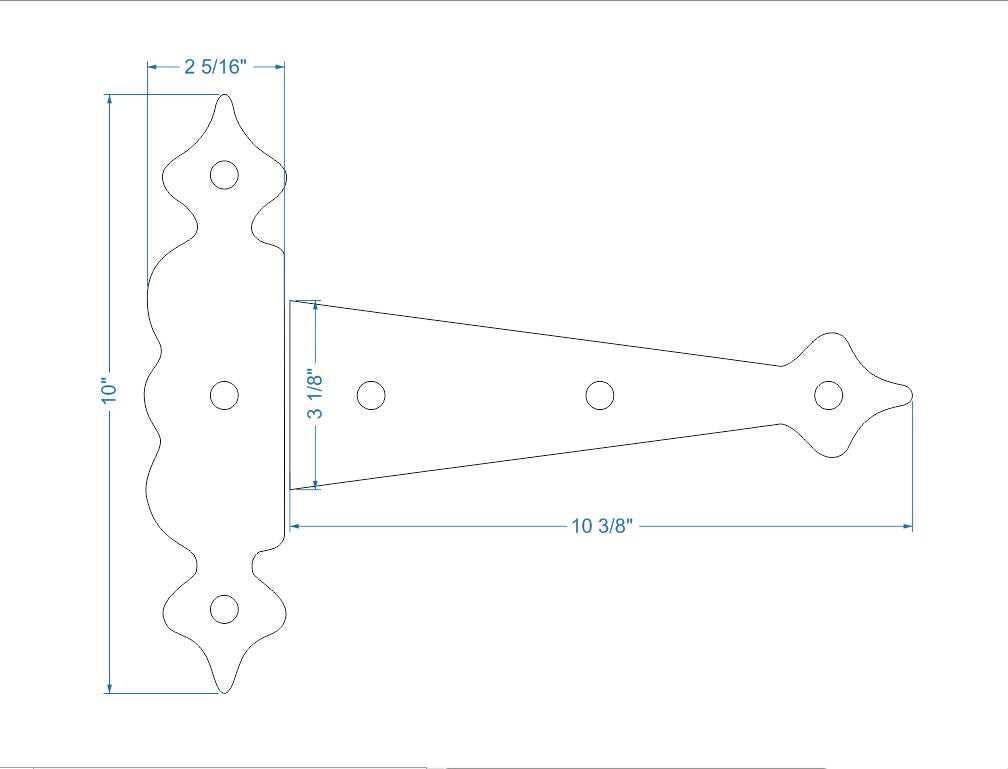 Tudor Revival Iron Hinge