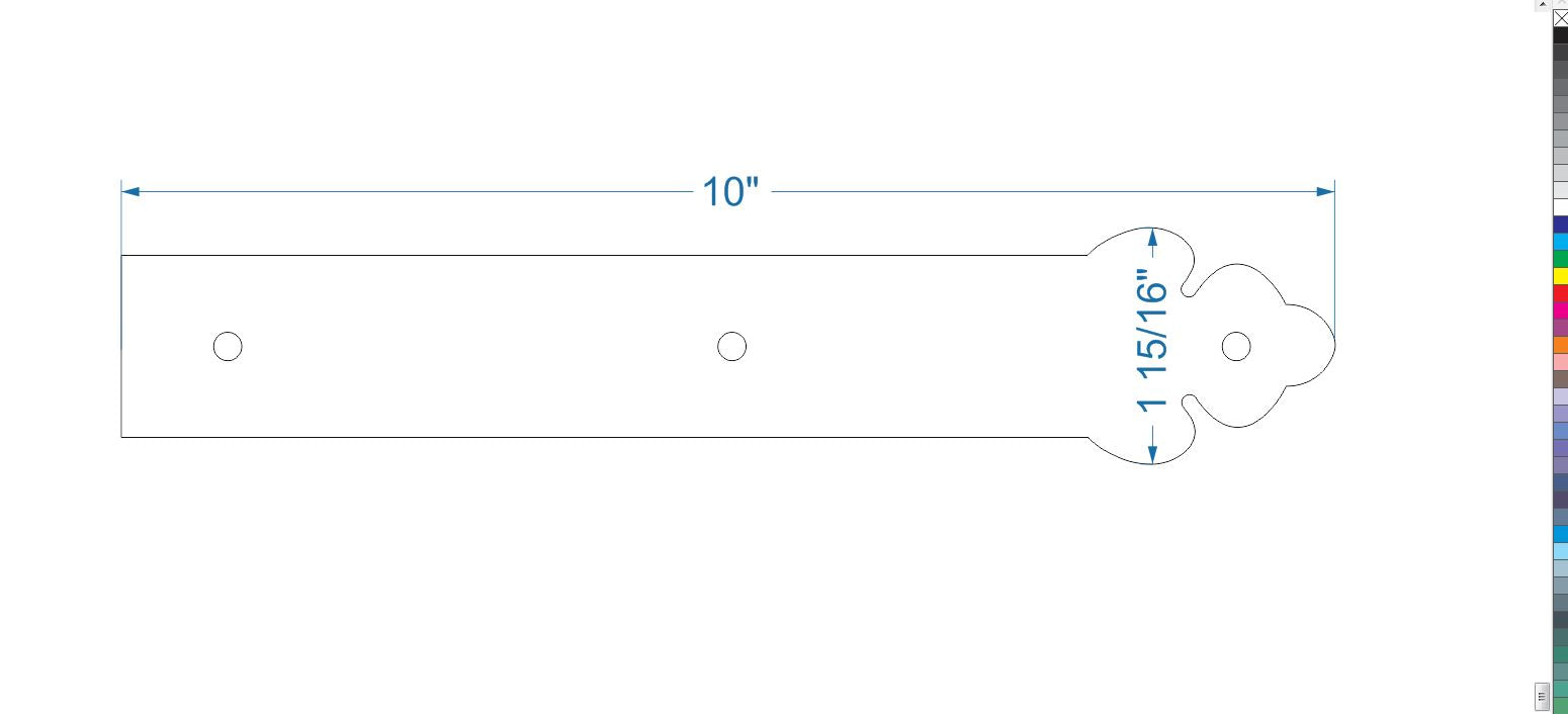Mediterranean Wrought Iron Faux Hinge Strap