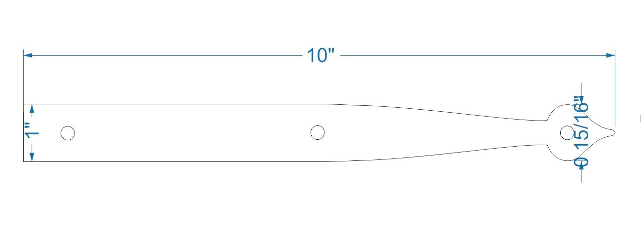 French Country Iron Faux Hinge Strap