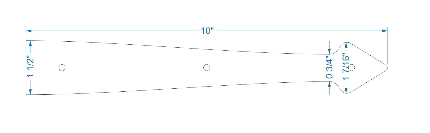 Correa de bisagra de imitación de hierro forjado neoclásico