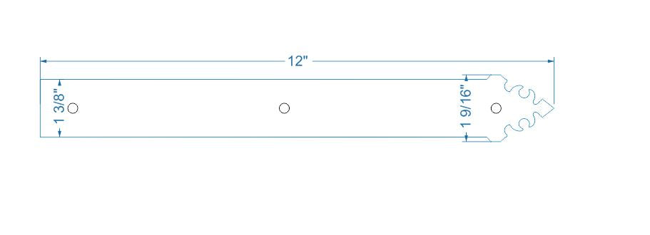 Ancient Persian Iron Garage Door Dummy Hinge Strap