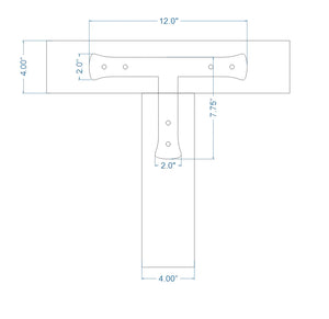Traditional Tuscan Iron T Face Plate - Old West Iron