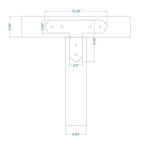 Classic Iron T Face Plate - Old West Iron