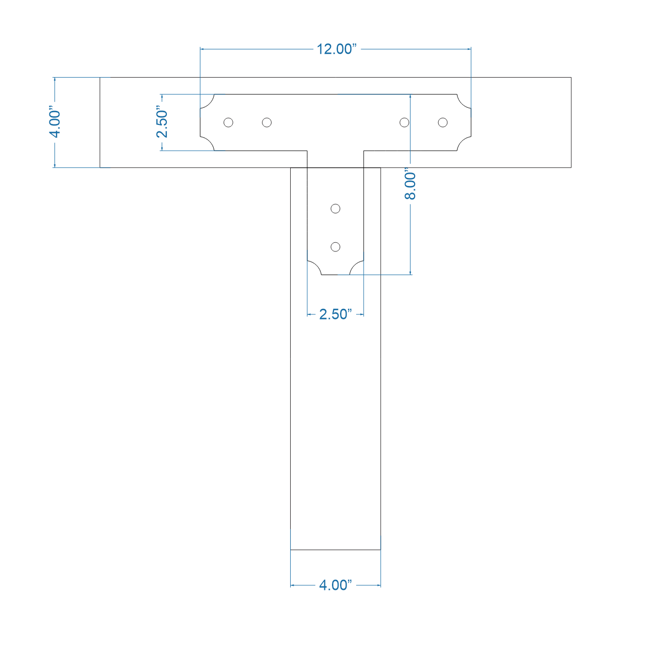 Transitional Iron T Face Plate