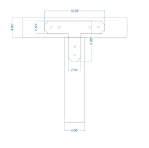 Transitional Iron T Face Plate - Old West Iron