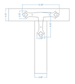 Placa frontal en T de hierro greco-persa