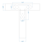 Rustic Iron T Face Plate