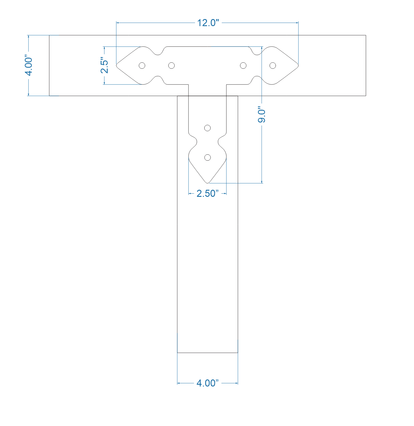Rustic Iron T Face Plate