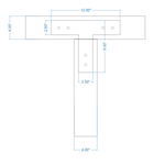 Plain Straight Iron T Face Plate