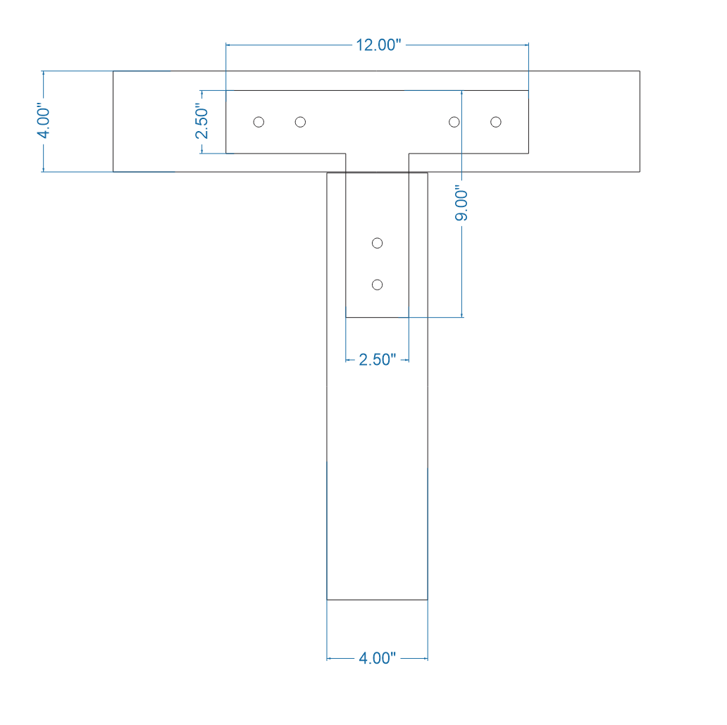 Plain Straight Iron T Face Plate