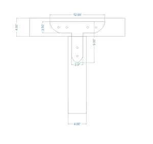 Tuscan Iron T Face Plate - Old West Iron