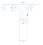 Egyptian Fleur De Lis Iron T Face Plate