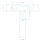 Cuchara Placa frontal de hierro en T
