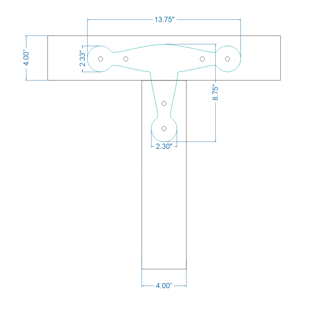 Cuchara Placa frontal de hierro en T