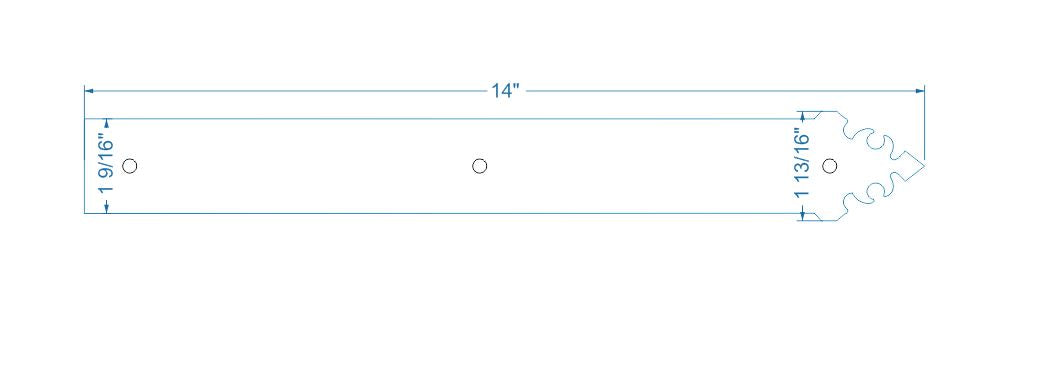 Ancient Persian Iron Garage Door Dummy Hinge Strap