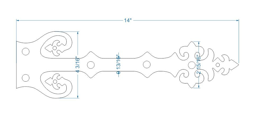 Renaissance Iron Faux Hinge Strap